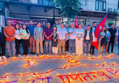 युवा संघ नेपालले दीप प्रज्वलन गरेर मनायो १८औँ गणतन्त्र दिवस