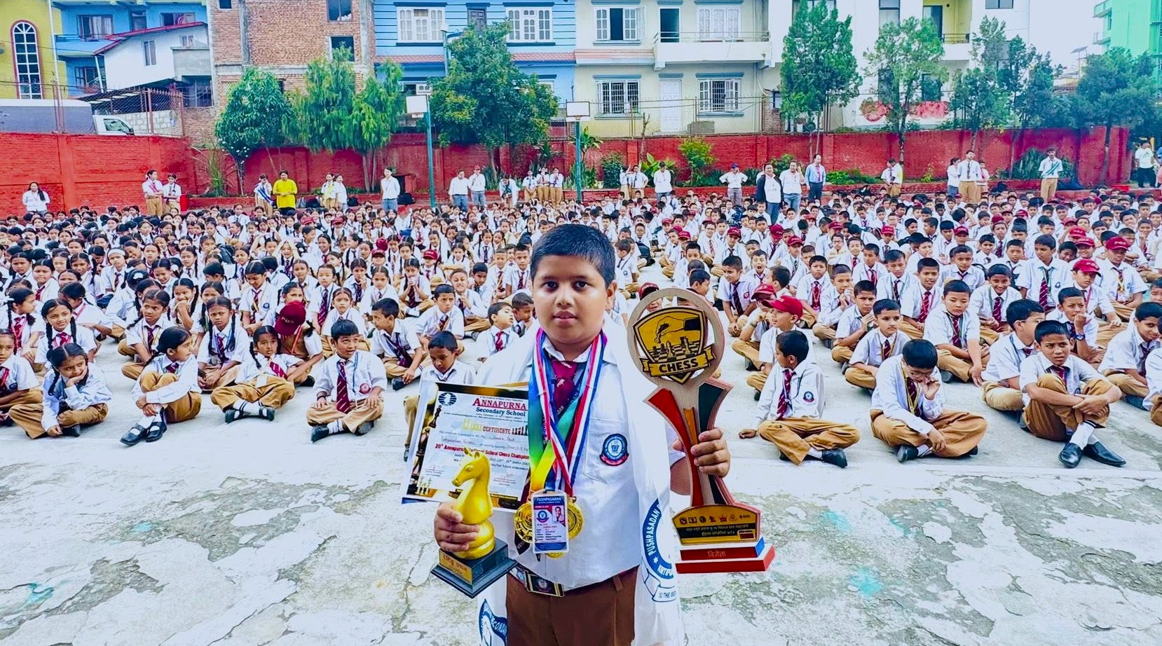 बुद्धिचाल च्याम्पियन हार्दिक पन्त सम्मानित